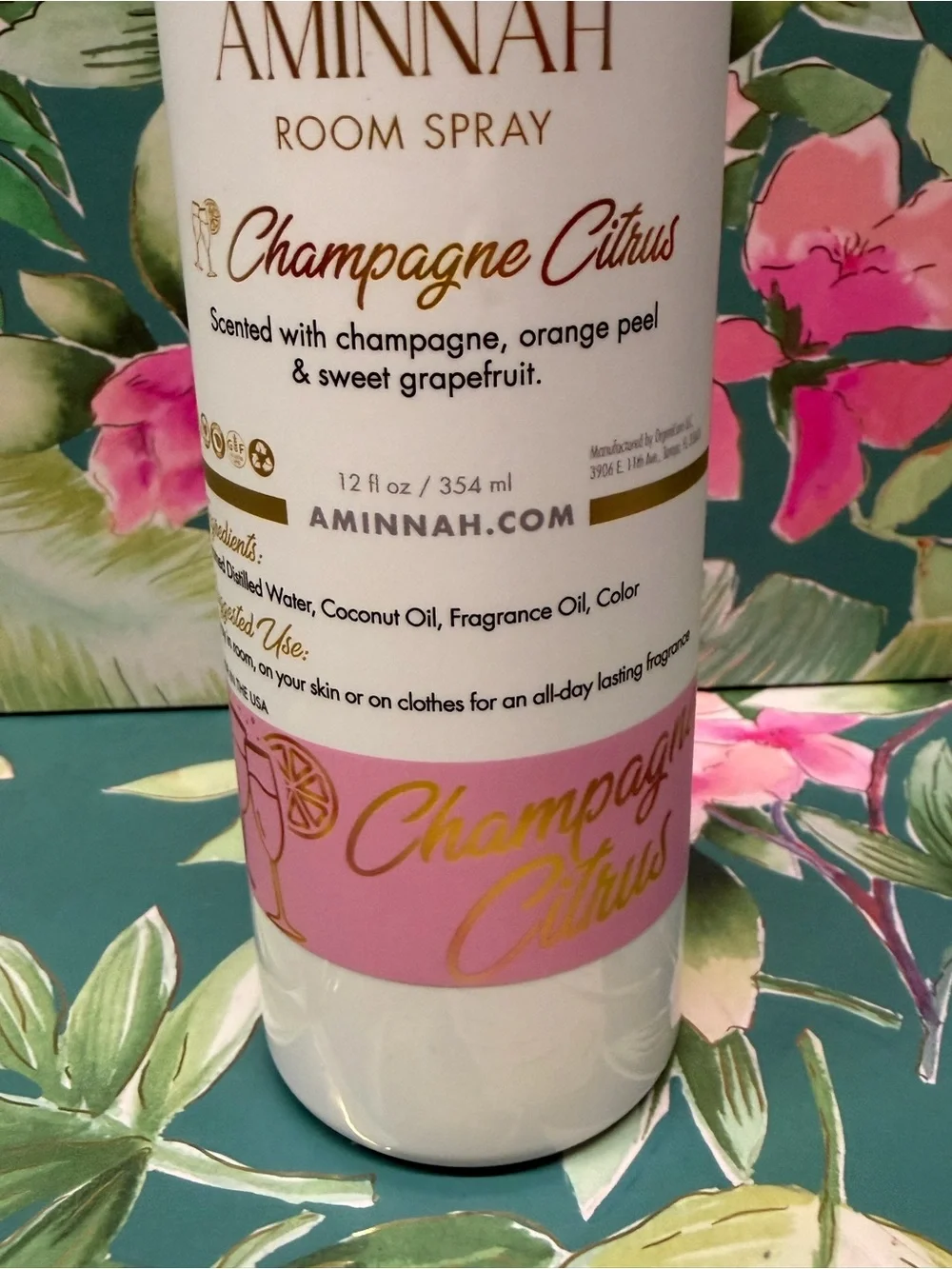 Aminnah Champagne Citrus Room Spray 12 oz Alcohol-Free NWT